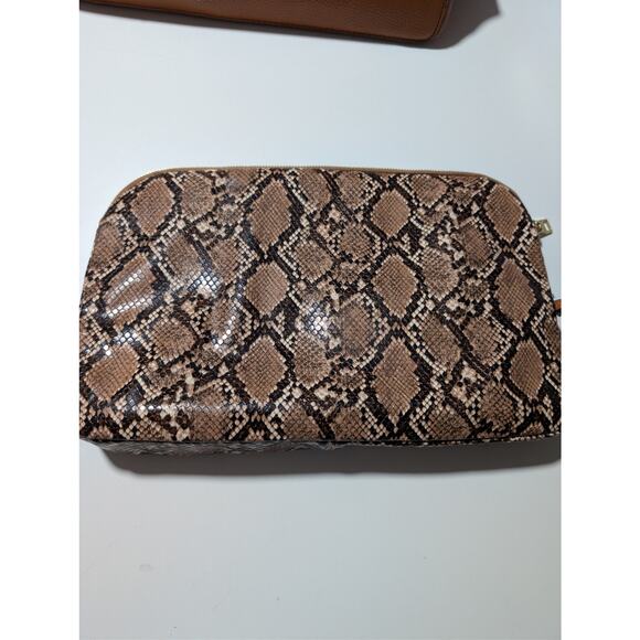 Steve Madden Tote with matching snakeskin bag - Pink/Red Suede Interior - Picture 9 of 16